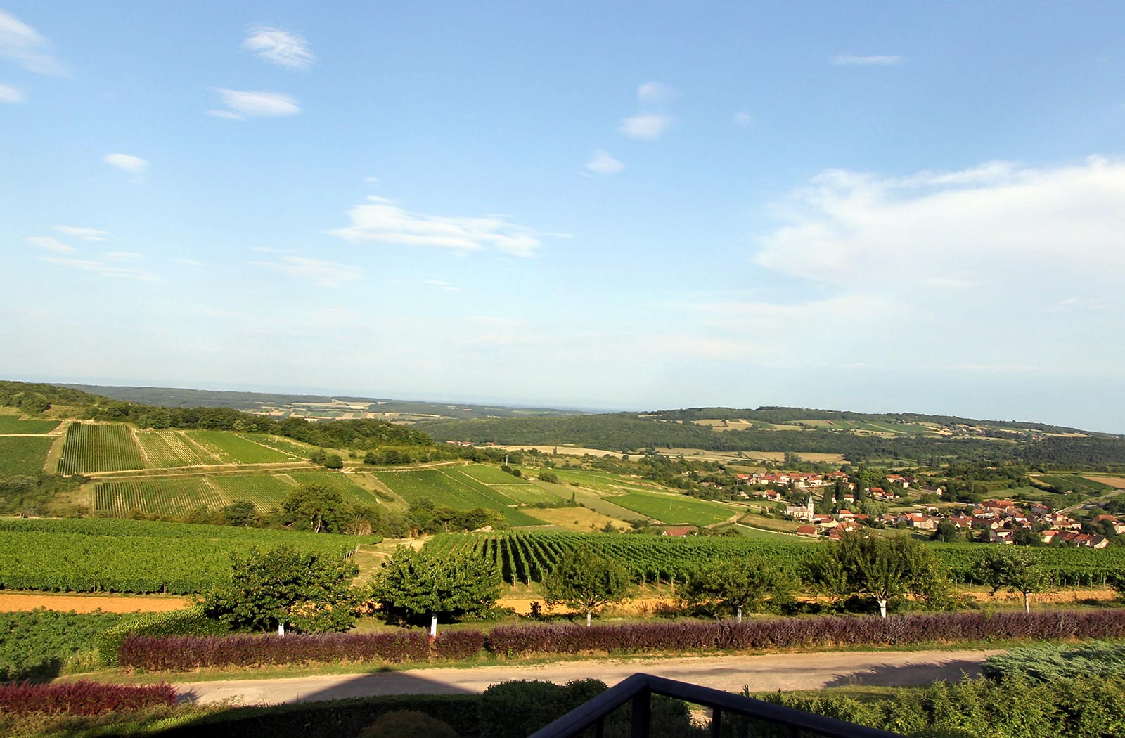 Vue panoramique - Chambre hôtel La montagne de Brancion entre Tournus et Cluny